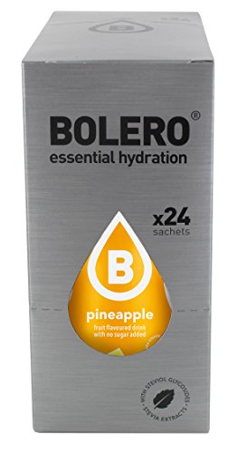 Bolero Bebida Instantánea sin Azúcar, Sabor Piña - Paquete de 24 x 9 gr - Total: 216 gr