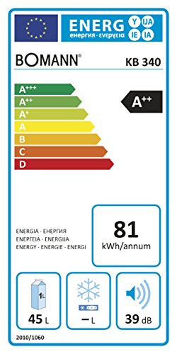 Bomann KB 340 - Nevera de 45 l acero inoxidable