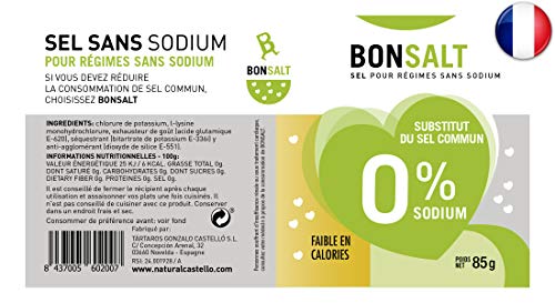 Bonsalt Sal 0% Sodio - Paquete de 4 x 85 gr - Total: 340 gr