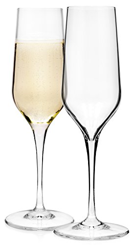 Bormioli – Copas de Cava ('Electra' 6 Piezas | Calidad GASTRONÓMICA | cantidad de Relleno – Copa de Flauta 23 cl | Longitud del Mango 10 cm brillianz Gracias a Star Glass Tecnología