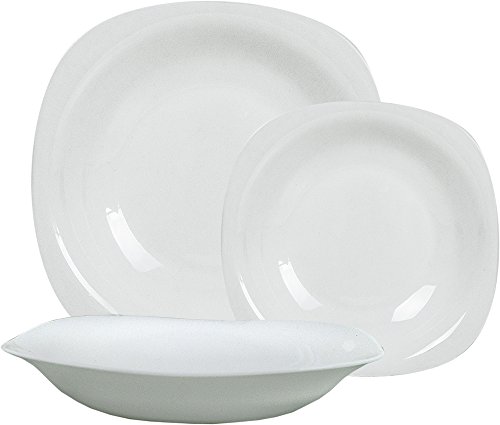 Bormioli Parma Plato Vajilla para 6 Personas, 18 Piezas