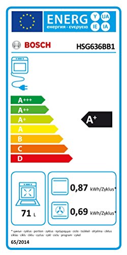 Bosch HSG636BB1 - Horno (Grande, Horno eléctrico, 71 L, 71 L, Negro, Tocar)