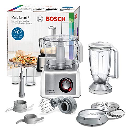 Bosch MC812S814 MultiTalent - Robot de cocina compacto (3,9 L, 1250 W), color blanco