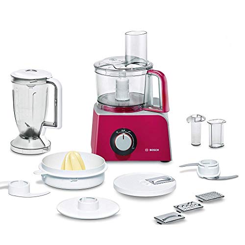 Bosch MCM42024 - Procesador de alimentos con accesorios, 800 W, Color rojo