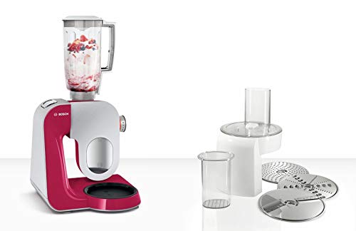 Bosch MUM58420 CreationLine Robot de cocina, 1000 W, 3.9 litros de capacidad, color rojo burdeos