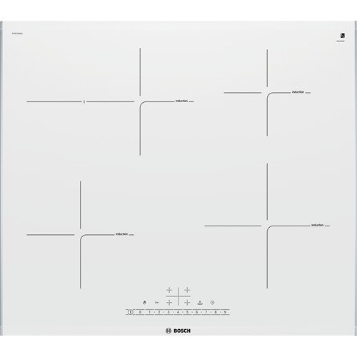 Bosch PIF672FB1E hobs Acero inoxidable, Blanco Integrado Con - Placa (Acero inoxidable, Blanco, Integrado, Con placa de inducción, Vidrio y cerámica, 1400 W, 14,5 cm)