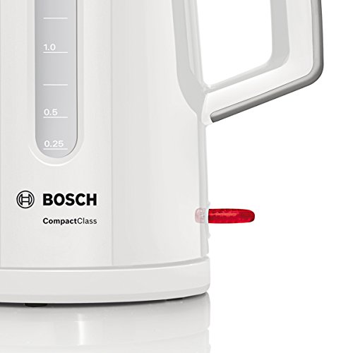 Bosch TWK3A011 Hervidor de Agua, 1.7 litros, 2400 W, Color Blanco