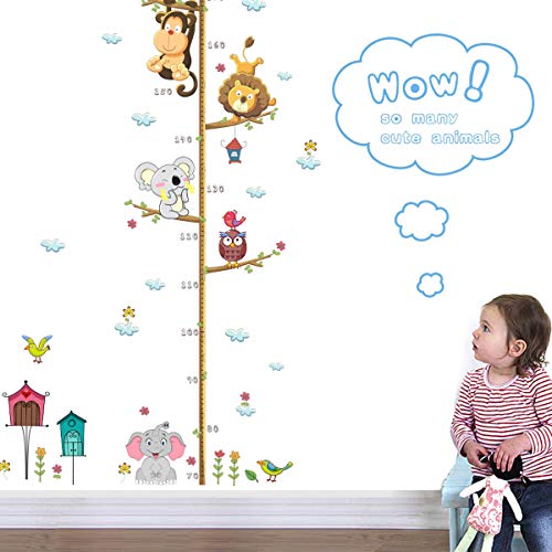 Bosque Animales Árbol Vinilos Decorativos,Búho Zorro Ciervo Adhesivos Pared,Animales de la Jungla Adhesivos Pared,Decorativas Adhesiva Pared Dormitorio Salón Guardería Habitación Infantiles Niños