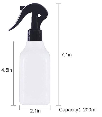 Bote Spray, 2 Aerosol de Plastico de 200ML, Con hebilla, Botella de Spray Atomizador para Aceites esenciales, limpieza, cocina, jardín, cabello