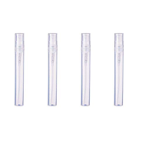 Botella Plástica Transparente Vacía, 12Pcs Botella de Spray de Viaje, Botella de Vidrio Pulverizadora Transparente de 10 ml para Perfume, Vacía para Viajes, Fiestas, útiles de Maquillaje