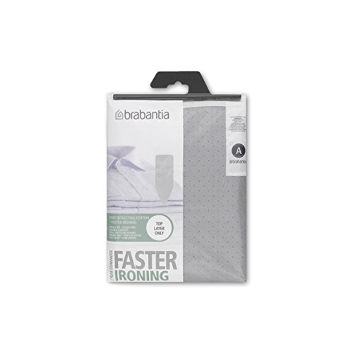 Brabantia 216800 - Funda Protectora para Mesa de Planchar, 110 x 30 cm, 2 mm de Espuma, Color Gris Metalizado