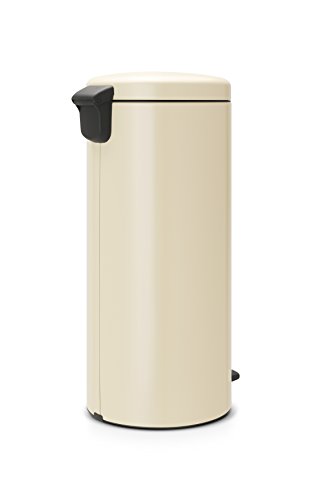 Brabantia Bin newIcon Cubo de Basura con Pedal, Acero Inoxidable, Almendra, 30 l