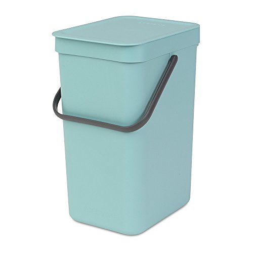 Brabantia Sort & Go Cubo de Basura, 12 L, Plástico, Menta, 24.9x20x35 cm