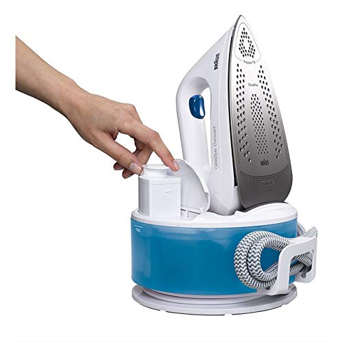 Braun Hogar IS2043 CareStyle Compact - Centro de Planchado, Suela 3D Eloxal Plus, Vapor Constante, 2200 W, 1.3 litros, Blanco/Azul