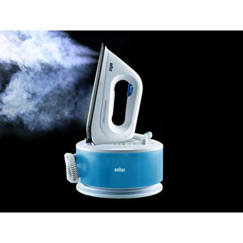 Braun Hogar IS2043 CareStyle Compact - Centro de Planchado, Suela 3D Eloxal Plus, Vapor Constante, 2200 W, 1.3 litros, Blanco/Azul