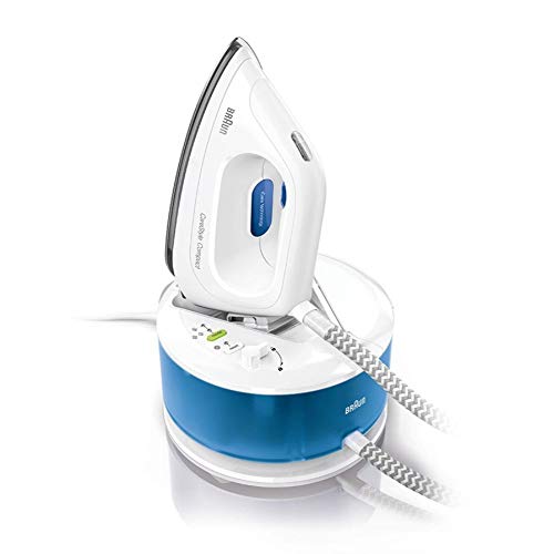 Braun Hogar IS2043 CareStyle Compact - Centro de Planchado, Suela 3D Eloxal Plus, Vapor Constante, 2200 W, 1.3 litros, Blanco/Azul