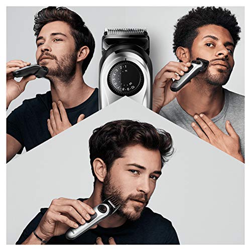 Braun Recortadora de Barba BT5265, Máquina Cortar Pelo, Recortadora de Barba y Cortapelos, para Hombre, 39 Ajustes de Longitud, Color Negro/Metal Plateado