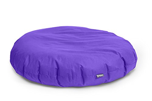 BuBiBag - Puf 2 en 1 (100 cm de diámetro, con relleno), lona, morado, 100cm Durchmesser ca. 300 Liter