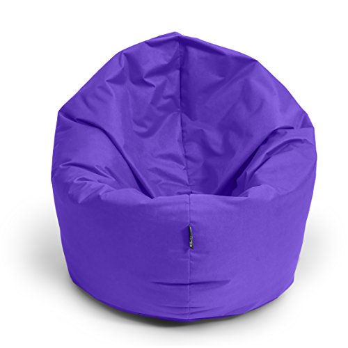 BuBiBag - Puf 2 en 1 (100 cm de diámetro, con relleno), lona, morado, 100cm Durchmesser ca. 300 Liter