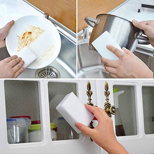 BulzEU 40pcs Cocina Magic Sponge Eraser Accesorios de Limpieza Stain y Mark Remover Melamina Multi-Funcional Foam Cleaner