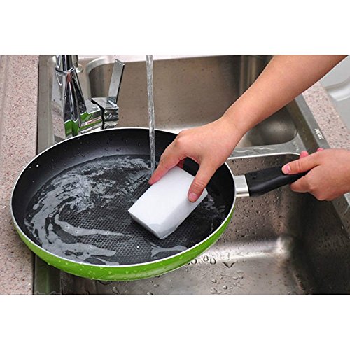 BulzEU 40pcs Cocina Magic Sponge Eraser Accesorios de Limpieza Stain y Mark Remover Melamina Multi-Funcional Foam Cleaner