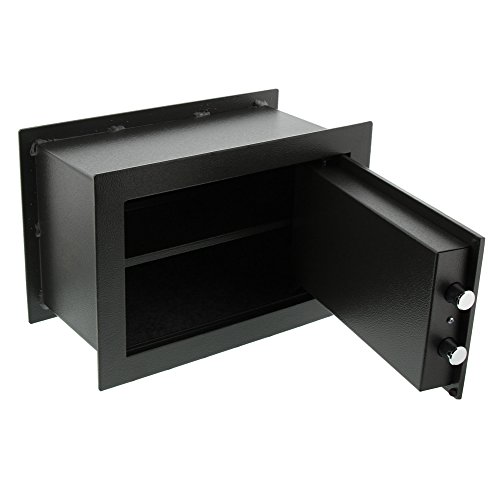 BURG-WÄCHTER Caja fuerte de pared con bloqueo de doble barra, PointSafe PW 3 S, negro