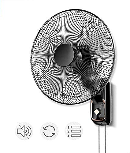 Byakns Los Aficionados de Pared Principal Negocio de 17 Pulgadas con la Cuerda del tirón, Zona de inclinación Ajustable de refrigeración Pared Fan con 3 Velocidad / 120 ° Oscilación for/Home industr