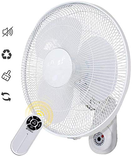 Byakns Muro de Negocios con Ventilador con Control Remoto, Quiet Ahorro de energía de refrigeración Pared Fan con 3 Velocidad / 4 Horas Temporizador / 120 ° Oscilación/for el hogar/Industrial/co