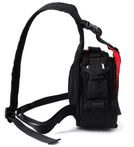 Caden K1 - Mochila bandolera impermeable para cámaras réflex digitales Canon y Nikon, diseño triangular, Verde