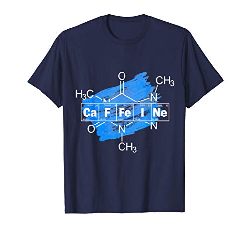 Café Cafeína Elementos Química Ciencia Tabla periódica Camiseta