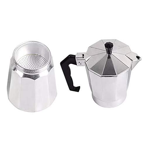 Cafetera Italiana Inducción Cafetera espressos Aluminio,Plata,150 ML