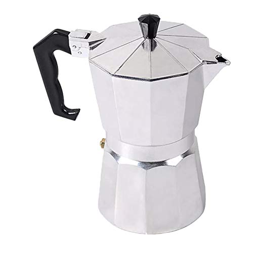 Cafetera Italiana Inducción Cafetera espressos Aluminio,Plata,150 ML