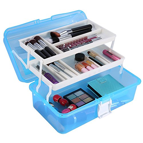 Caja de almacenamiento multifuncional para manicura, maquillaje, cosméticos, contenedor, caja de almacenamiento (tamaño grande)