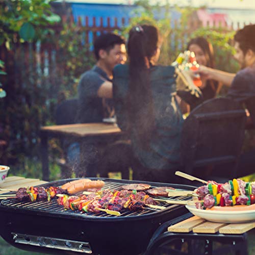 Caja para ahumar para ahumar carne, accesorios para barbacoa, añadir sabor ahumado a la parrilla de gas o a las parrillas de carbón con esta caja para ahumar de acero inoxidable, 1 cepillo