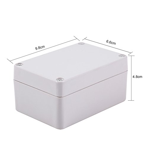 Cajas de conexiones del bloque del conector de la prenda impermeable del color blanco 1pc Caja al aire libre del recinto de la prenda impermeable(100x68x50mm)