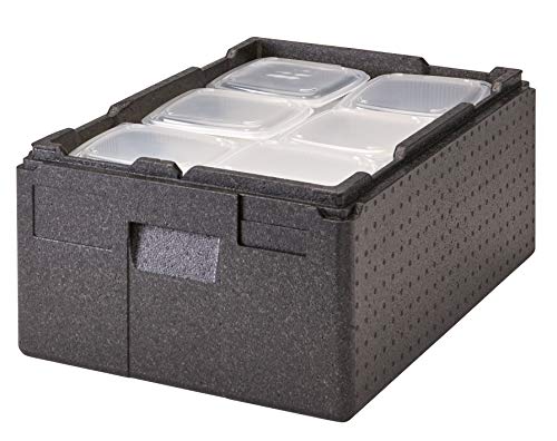 Cambro Contenedor isotérmico multifunción de Apertura Superior 41 L, Polipropileno, Negro, 61 x 43 x 27 cm (M.Ext) - 54,8 x 36,8 x 20 cm (M.INT)