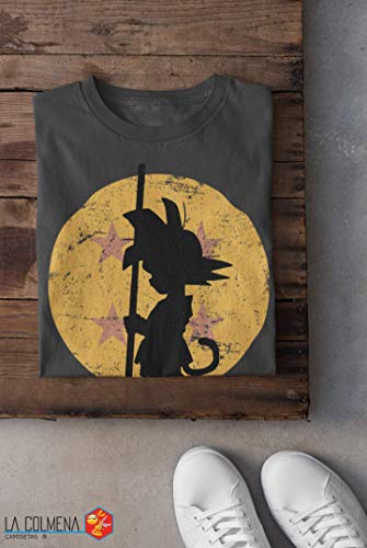 Camisetas La Colmena 164-Looking for The Dragon Balls (ddjvigo) (XL, Gris Oscuro)