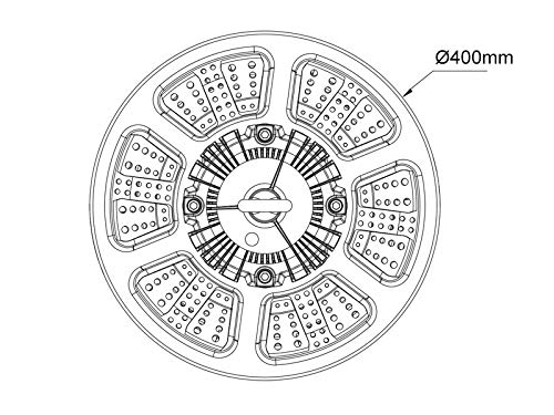 Campana Industrial UFO 200W, Chipled OSRAM SMD2835, Blanco frío