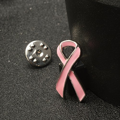 Cáncer de Mama Pasadores Broche de Conciencia Caridad Cinta Accesorios Ropa - Plata