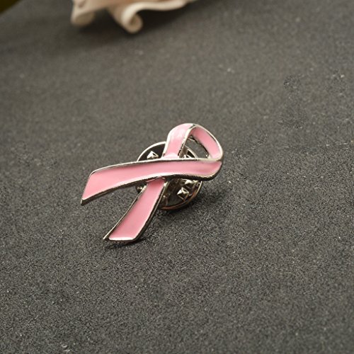 Cáncer de Mama Pasadores Broche de Conciencia Caridad Cinta Accesorios Ropa - Plata