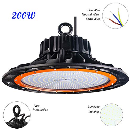 Canlanda 200W 27000LM IP65 Blanco LED UFO Lámpara Industrial LED De Alta Bahía Luz Interior Exterior Iluminación Del Día