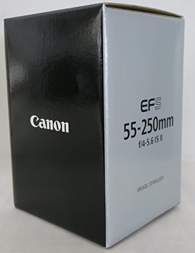 Canon EF-S 55-250mm f/4-5.6 IS II - Objetivo para Canon (Distancia Focal 55-250mm, Apertura f/4-32, Zoom óptico 4.5X,estabilizador óptico, diámetro: 58mm) Negro