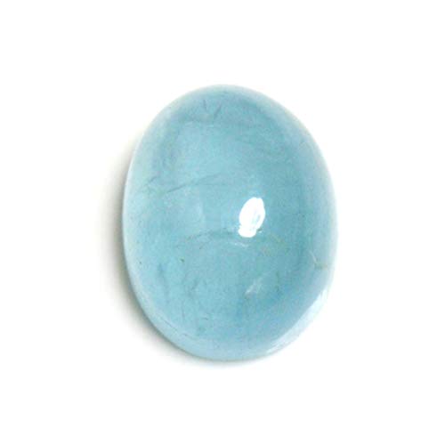 CaratYogi 14X12 MM Tamaño Natural Aguamarina Calibrado Piedra Oval Cabochon Flatback Venta al por Mayor de Piedras Preciosas