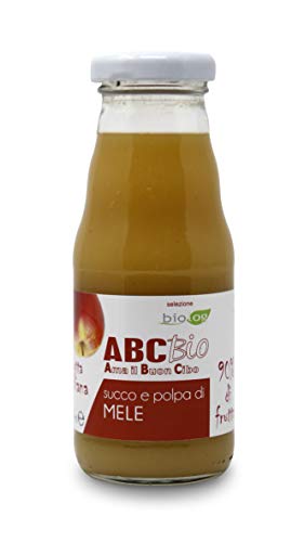 Carioni Food & Health Zumo de Manzana Bio con Pulpa - 200 ml (Paquete de 12 Piezas)