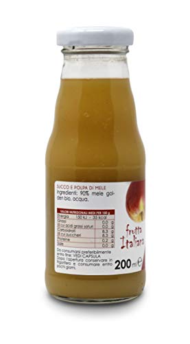 Carioni Food & Health Zumo de Manzana Bio con Pulpa - 200 ml (Paquete de 12 Piezas)