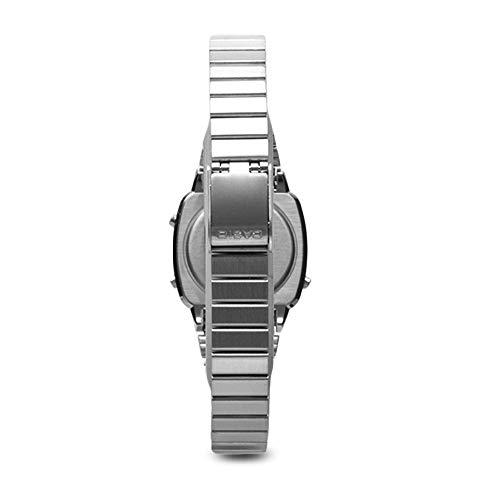 CASIO Reloj Digital para Mujer de Automático con Correa en Acero Inoxidable Chapado en Platino LA-670WA-7