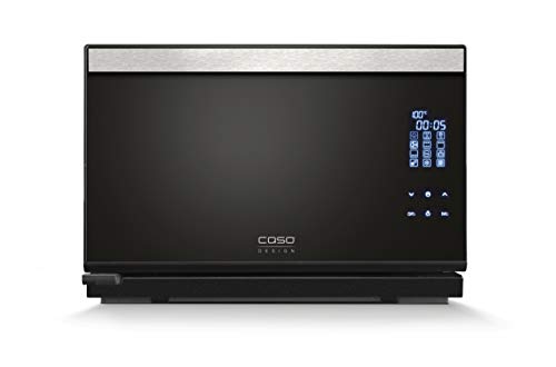 Caso Steam Chef – Horno de vapor combinado, independiente, 11 funciones, 40 °C – 220 °C, 25 L, depósito de agua de 1,2 L, incluye 2 bandejas de horno