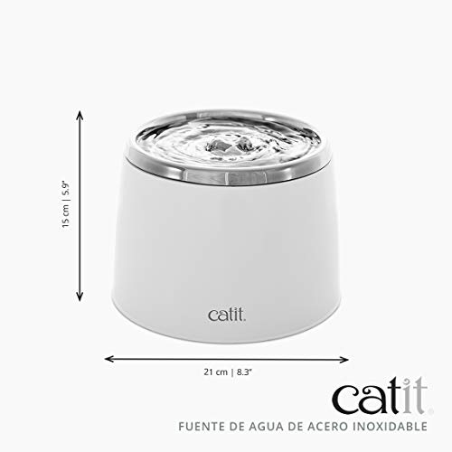 Catit Bebedero Tipo Fuente, Acero Inoxidable, 2 L