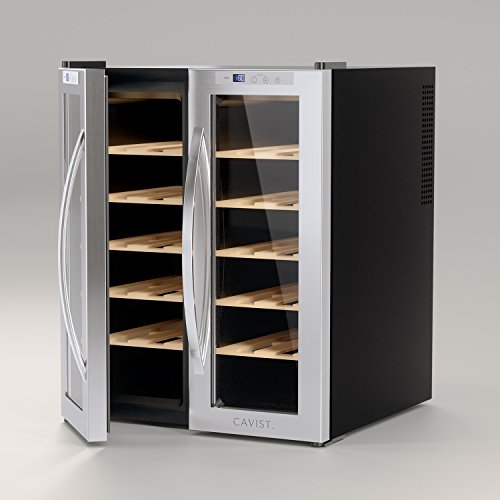 Cavist Cavist.24 Cavist24 Vinoteca Con 2 Zonas, 24 Botellas, 70 Litros, Acero Inoxidable, Plateado, 49X51.5X65 Cm