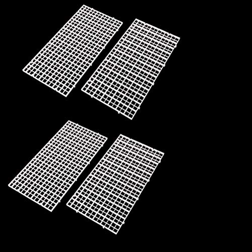 CCCYMM - 4 separadores de rejilla para huevo de la caja de la lona para acuario, acuario, pecera, parte inferior con aislamiento